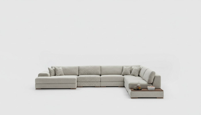 Sofa Couch Wohnzimmer Ecksofa Modern Design Möbel U-Form Stoffsofa