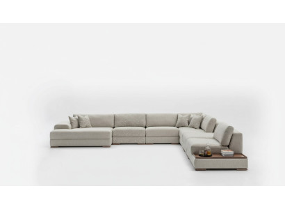 Sofas U Form Modern Design Möbel Luxus Wohnzimmer Grau Ecksofa Neu
