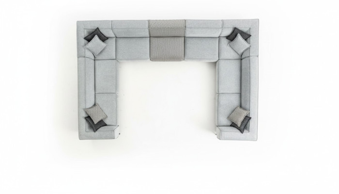 Ecksofa U Form Wohnzimmer Modern Design Big Grau Sofa Couch Neu