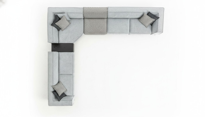 Ecksofa Textil Modern Design Polster Sofa 430x375cm Couch L form Sofas