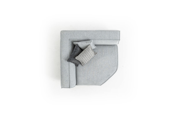 Eckgarnitur Couch Sofa Grau Stoff Couchen Möbel 430x165 Sofas Sofas