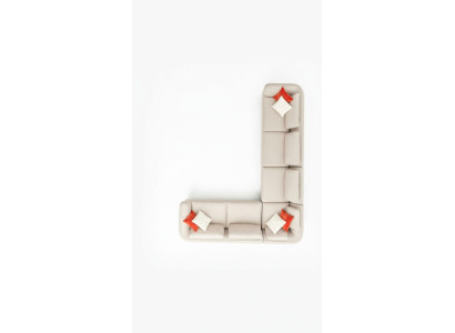 Ecksofa Sofa L-Form Design Modern Luxus Wohnzimmer Beige Couch
