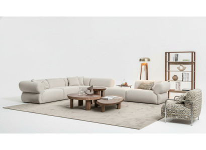 Gemütliches Ecksofa L-Form Beige Polstersofa Wohnlandschaft Couch Neu