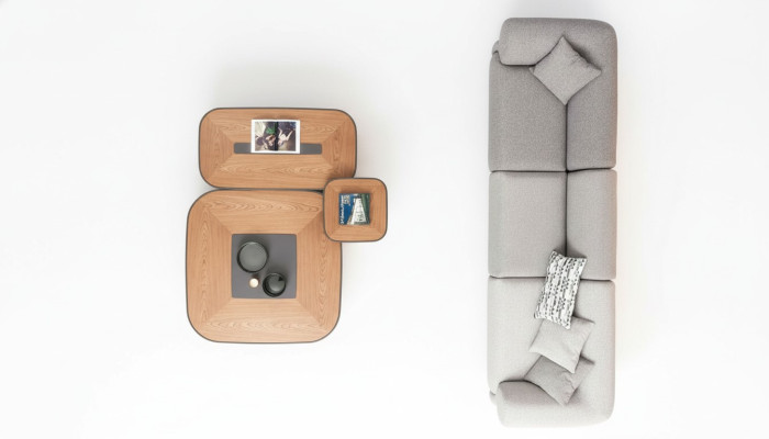 Modernes Graues Fünfsitzer Sofa Wohnzimmermöbel Polstercouch Stil Möbel