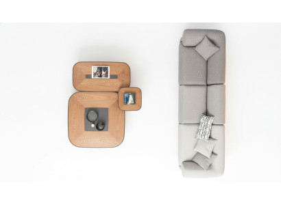 Modernes Graues Fünfsitzer Sofa Wohnzimmermöbel Polstercouch Stil Möbel