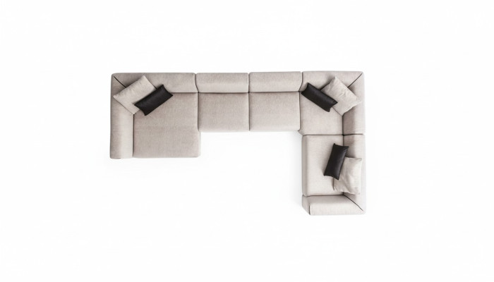 Modernes Ecksofa U-Form Wohnzimmer Stil Sofa Sitzgruppe Sitzgruppe