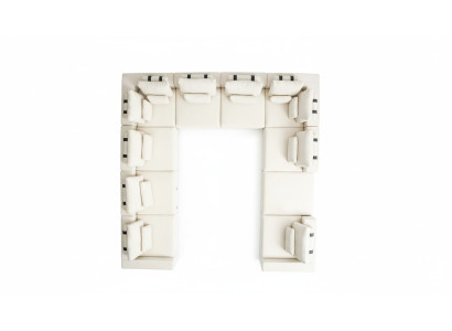 Großes U-Form Polstersofa Wohnzimmermöbel Designer Couch Wohnlandschaft