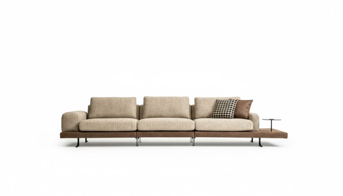 Sofa 4 Sitzer Luxus Polstersofa Neu Design Textil Wohnzimmer Modern