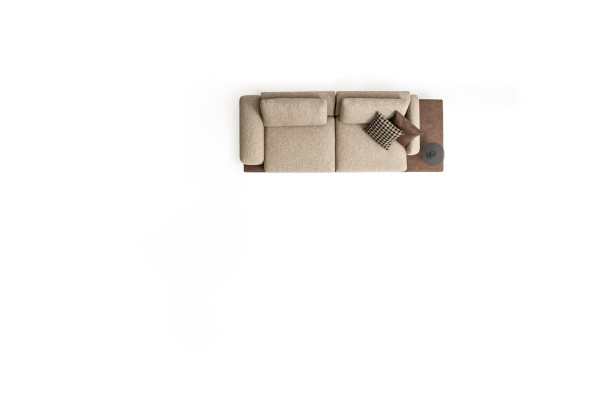 Viersitzer Ablagefläche Wohnzimmer Polstersofa Textil Couch Moderner Stil