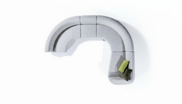 Halbrundes U-Form Sofa Ecksofa Wohnlandschaft Möbel Designer Eckcouchen