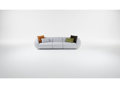Polstersofa Großer Fünfsitzer Wohnzimmer Couch Moderne Textil Möbel