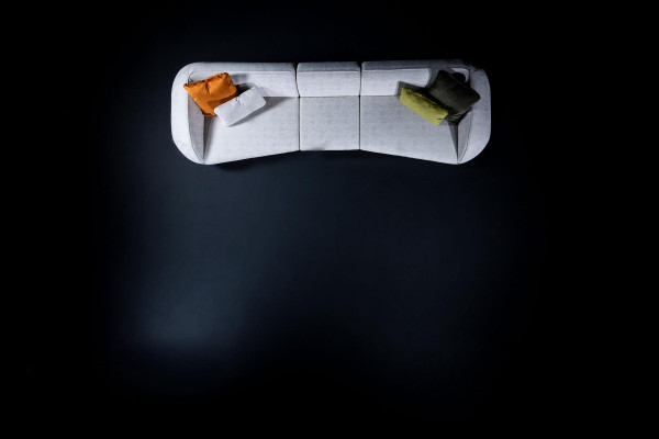Polstermöbel Sechssitzer Wohnzimmer Couch Textil Sofas Moderne Möbel