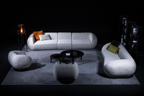 Großer Fünfsitzer Wohnzimmermöbel Textil Couchen Luxus Moderne Möbel