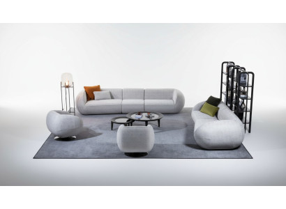 Sofa-Set Wohnzimmermöbel Fünfsitzer Viersitzer Sessel Set Designer Möbel