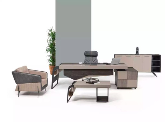 Kanzlei Luxus Möbel Büroeinrichtung Komplettes Set Tisch Schrank 3tlg
