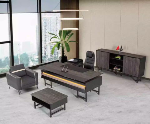Holz Eckschreibtisch Modern Arbeitzimmer Designer Büro Office Möbel Neu