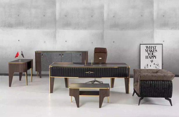 Schreibtisch Mit Schubladen Arbeitszimmermöbel Tisch Luxus Office 220x95