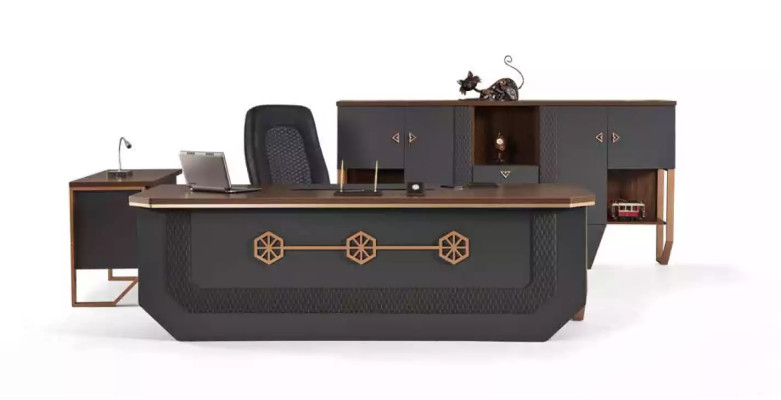 Büromöbel-Set Luxus Arbeitszimmermöbel Schreibtisch Schränke Couchtisch