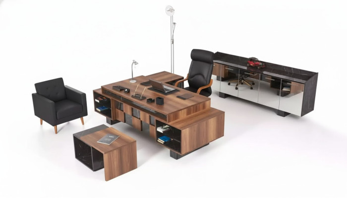 Komplettes Büromöbel Set Arbeitszimmer Eckschreibtisch Büroschrank Neu