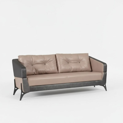 Dreisitzer Sofa Luxus Möbel Arbeitszimmer Polster Stoff Büromöbel