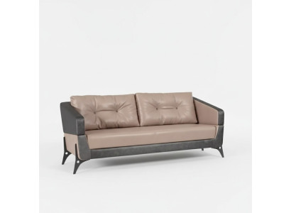 Dreisitzer Sofa Luxus Möbel Arbeitszimmer Polster Stoff Büromöbel