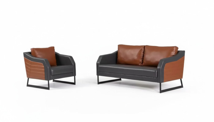 Büro Sofagarnitur Zweisitzer Sessel Luxus Couch-Set Designer Sitzgruppe