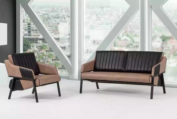 Arbeitszimmer Sessel Luxus Sitz Stoff Textil Büro Möbel Polster Neu