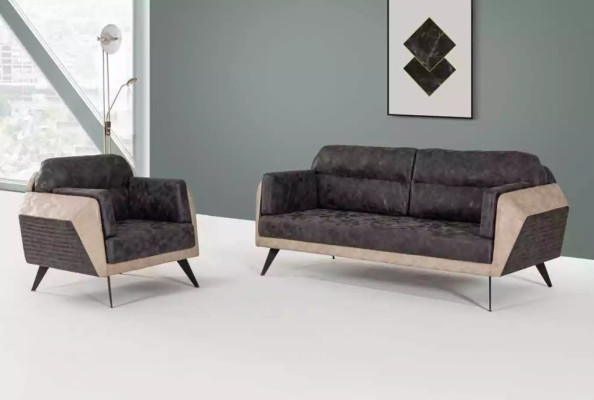 Grauer Luxus Dreisitzer Arbeitszimmer Sitzer Moderne Office Möbel Couch