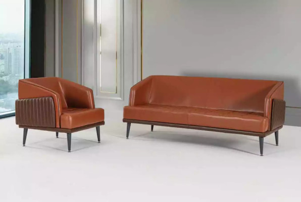 Luxus Sessel Stil Modern Arbeitzimmer Polster Stoff Design Büro Möbel Neu
