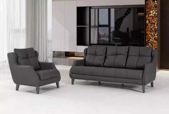 Arbeitzimmer Sessel Stil Modern Grau Polstersessel Designer Sitz Möbel