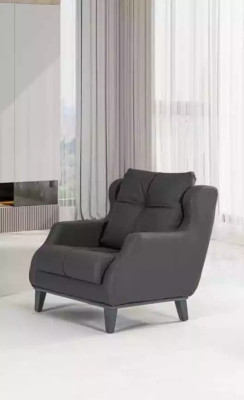 Schwarze Sofagarnitur Sessel Zweisitzer Luxus Modernes Set Polstersitz 2+1