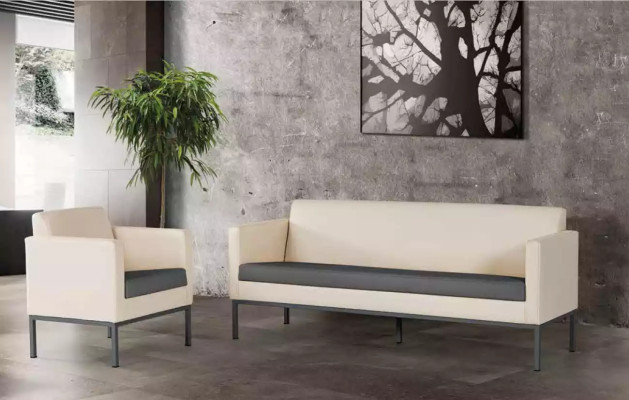 Luxus Sessel Büroeinrichtung Arbeitszimmer Polster Stoff Sitz Textil Neu