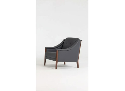 Sessel Arbeitszimmer Polstersessel Grau Sitz Möbel Textil Modern Designer