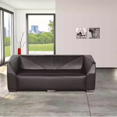 Schwarze Arbeitszimmermöbel Sofagarnitur Dreisitzer Luxus Sessel 2tlg