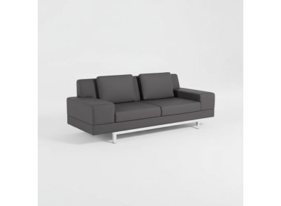 Graues Sofa Moderner Dreisitzer Arbeitszimmer Polstercouch Textilmöbel