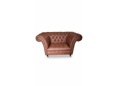 Luxus Chesterfield Sessel Leder Sitz Lounge Sessels Braun Modern