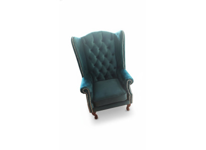Ohrensessel Chesterfield Samt Einsitzer Luxus Sessel Couchen Sofa