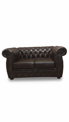 Chesterfield Sofa 2 Sitz Luxus Couch Zweisitzer Sofas Braun Möbel Couchen