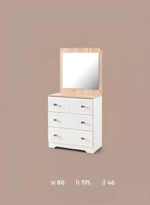 Kommode mit spiegel konsole tisch möbel weiß modern im schlafzimmer