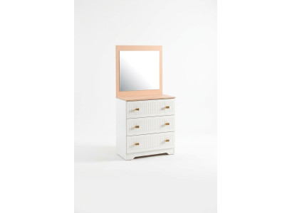 Kommode mit spiegel konsole tisch möbel weiß modern im schlafzimmer