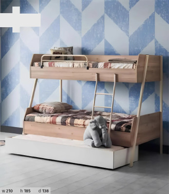 Dreifaches Etagenbett Bett Doppelstockbett mit drei Schlafplätzen