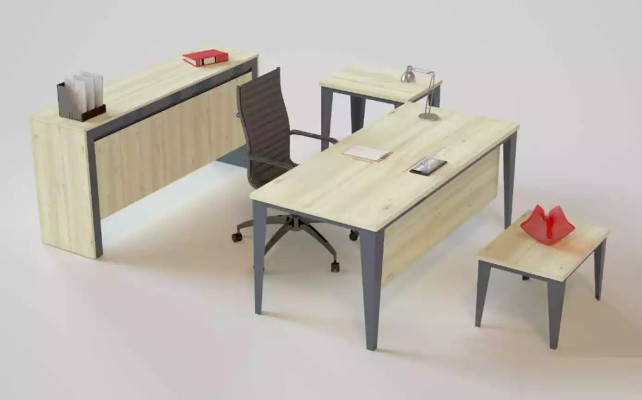 Designer Brauner Schreibtish Büromöbel Holztische Luxus Möbel Neu