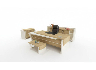 Schreibtisch Couchtisch Aktenschrank Kommode modernes braunes Holz