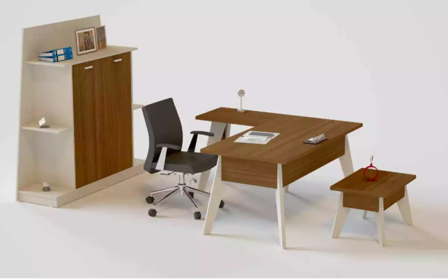 Eckschreibtisch Designer Holzmöbel Bürotisch Arbeitszimmer Tisch Neu