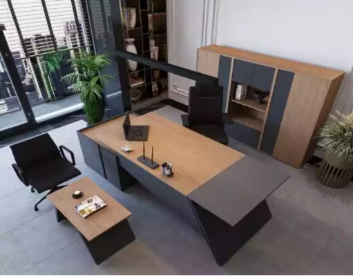 Luxus Büro Möbel Einrichtung Schreibtisch Couchtisch Aktenschrank Set 3tlg