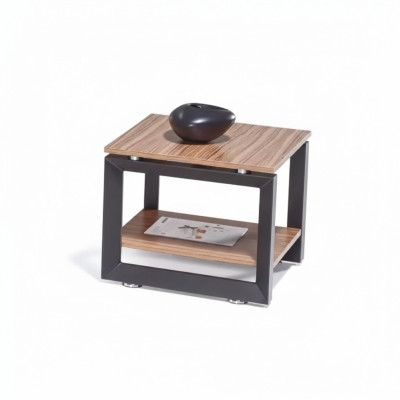Brauner Quadratischer Couchtisch Luxus Holz Möbel Wohnzimmer Design 
