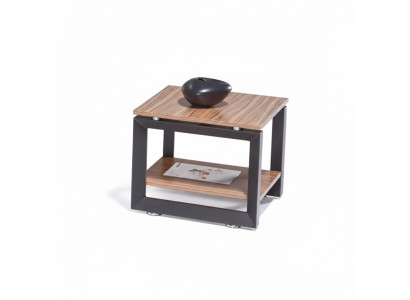 Brauner Quadratischer Couchtisch Luxus Holz Möbel Wohnzimmer Design 