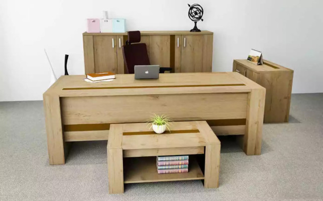 Designer Brauner Schreibtisch Luxus Büro Möbel Arbeitszimmer Modern