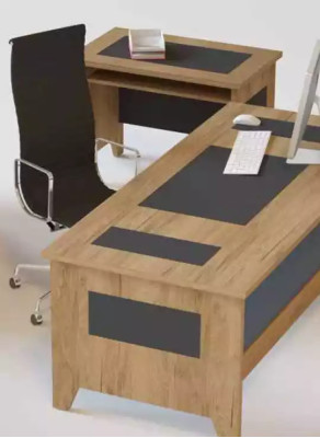 Hochwertiges, elegantes Büro-Set im modernen Stil aus stabilem Holz