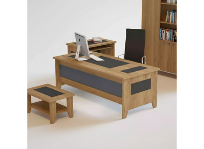 Moderner Brauner Schreibtisch Luxus Erweiterbare Möbel Holz Büro Neu